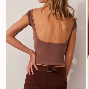 Free people low back seamless tee